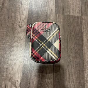 Vivienne Westwood Derby Tartan Coated Canvas Pouch
